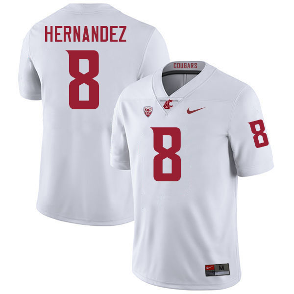 Carlos Hernandez WSU Cougars Jersey.Washington State Cougars #8 Carlos Hernandez Jersey Youth-White